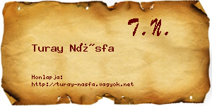 Turay Násfa névjegykártya